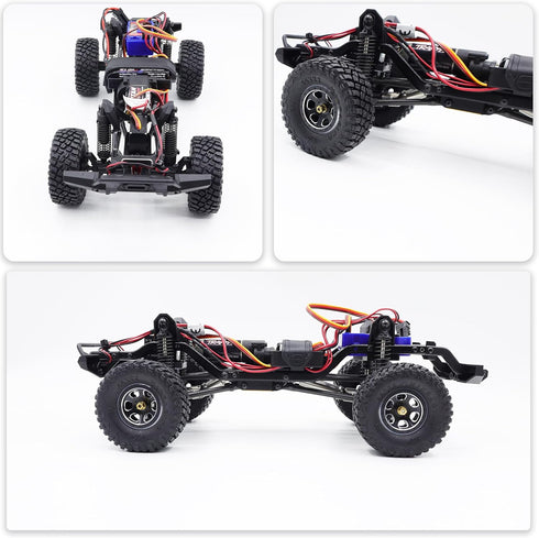 1.0 Tires Adhesive Crawler Rubber Tires - 55mm X 22mm with Foam Inserts for 1/18 TRX4M and 1/24 SCX24 Upgrades