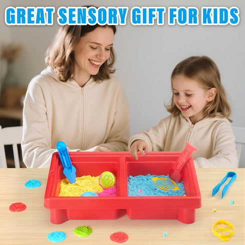 3 4 5 6 717x11.5x10.2 Inches Carolart Sensory Table with Sands, Sand & Water Play Table for KidsIndoor and Outdoor