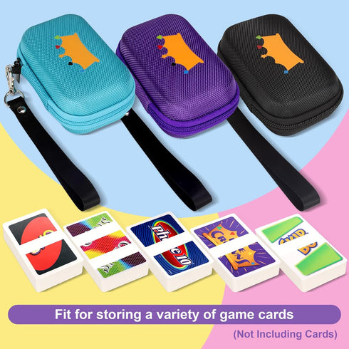 Travel Card Games Case for Enterprises Five Crowns Set, Hard Carrying Case for UNO and Phase 10 (Not Including Cards)