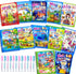 Dduolammng 12 Pack Water Coloring Books, Reusable Water Doodle Book Toys for Toddlers Educational Learning Kits