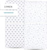 Ely’s & Co. Waterproof Changing Pad Cover | Cradle Sheet 2-Pack Set for Baby Boy - Grey Stars