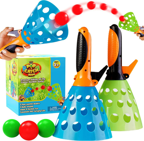 YoYa Toys Pop and Catch Ball Game - Sports & Outdoor Play Toys for Kids Ages 8-12 - Exciting Yard Activities - Perfect