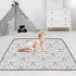 Yuiboo Tummy 50'' 50'' Fast Food Delight Dark Soft Padded Baby Activity Play Mat for Indoor Outdoor Waterproof Time