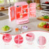 kimo Dollhouse Mini Refrigerator Furniture, Essential Kitchen Accessory for Dollhouse, Compatible with Mini Foods