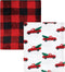 Hudson Baby Unisex Baby Silky Plush and Coral Fleece Blanket, Christmas Tree