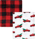 Hudson Baby Unisex Baby Silky Plush and Coral Fleece Blanket, Christmas Tree