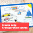 SPARK & WOW Wooden Transport Magnets Set of 20, Cute Transportation Magnets for Kids Ages 2+ for Fridges and Whiteboards