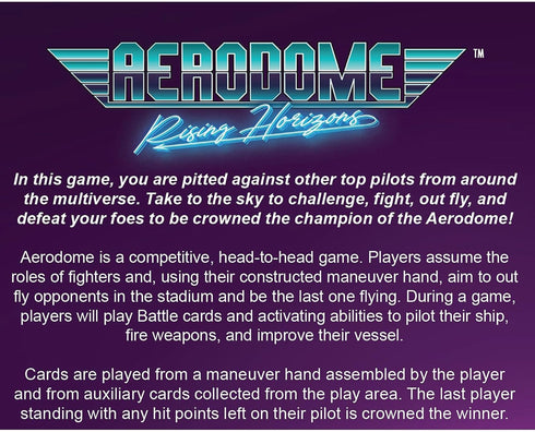Aerodome: Rising Horizons Core Set - Tactical Aerial Combat Card Game, 2-8 Players, Age 10+, 30 Min Play