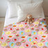 Summer Summer 50x60inch Fruits Preppy Baby Blankets for Girl Cute Tropical Fruit Stamp Soft Flannel Nursery Bed Blanket