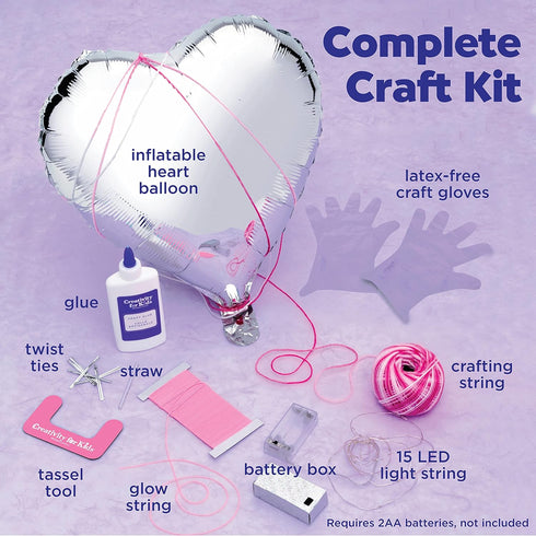 8+) Creativity for Kids String Art Heart Light Kit | Create a Glowing Heart Lantern with Easy String Art | Relaxing DIY