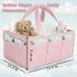 ZONZEE Baby Diaper Caddy Organizer with Zipper Pockets & Dividers Portable Nursery Storage Basket for Diapers, Wipes