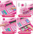 103 3, 4, 5, 6 7 8+ BAODLON Calculator Cash Register - Pcs Pink Toy Cash Register, Microphone, Credit Card and Banking