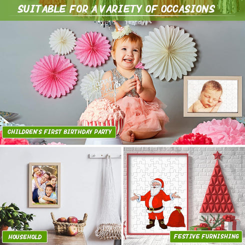 10 Sets Blank Sublimation Puzzle Jigsaw for Kids - DIY Custom Heat Press Thermal Transfer Puzzle (A5-63 Rectangle)