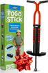 Pogo Stick for Kids Age 10 & Up, Red - for Boys, Girls, Teens & Adults 80 to 160 Lbs, High Jumping Pogo Sticks