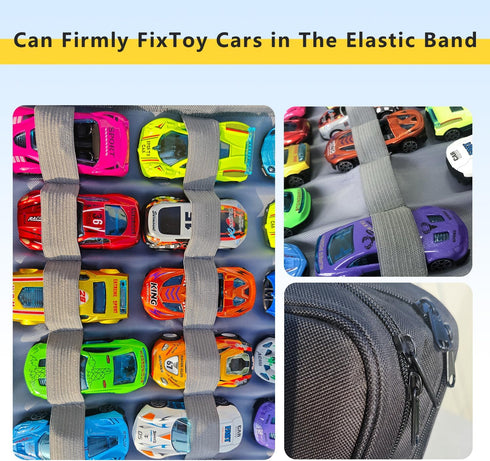 96 Toy Cars Storage Case Compatible with Hot Wheels, Matchbox Cars Storage Case, Carrying Case for Mini Toys