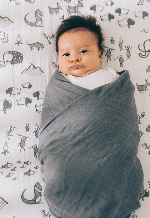 47" 47" Little Unicorn Deluxe Muslin Swaddle Blanket | Rayon Made from Bamboo | x | Unisex