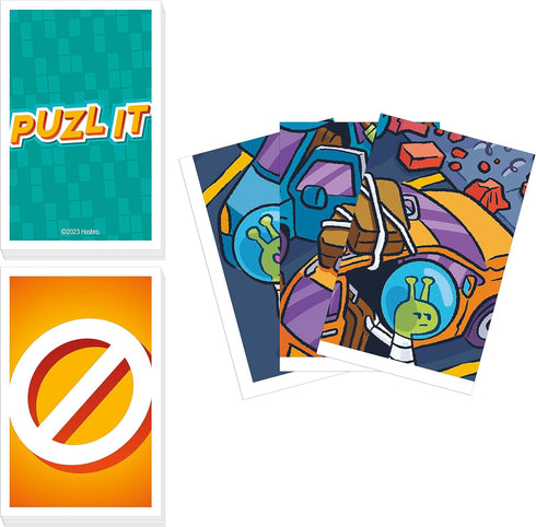 Hasbro Gaming Puzl It Game - Competitive Puzzle Card Game for Ages 7+, Family Game for 2 to 6 Players