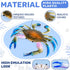 2Pcs Crab Toys for Babies, Realistic Ocean Animal Educational Model, Bath Toy for Kids