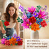 Set 21 1054PCS, 12+ CUBIMANA Flowers Bouquet Building with LED Light, Flower Botanical Collection Block Toy, Rose Home