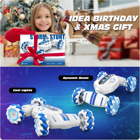 Loiley 6-8 4WD, 2.4Ghz, 360 2 Remote Control Car, Gesture Sensing RC Car Boys Toys for Years Old, Best Birthday Gifts