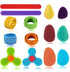 DOSEVENTOY 14Pcs Quiet Fidget Toys for Kids,Silicone SensoryToys,Worry Stones for Anxiety,Fidgets for Classroom,Easter