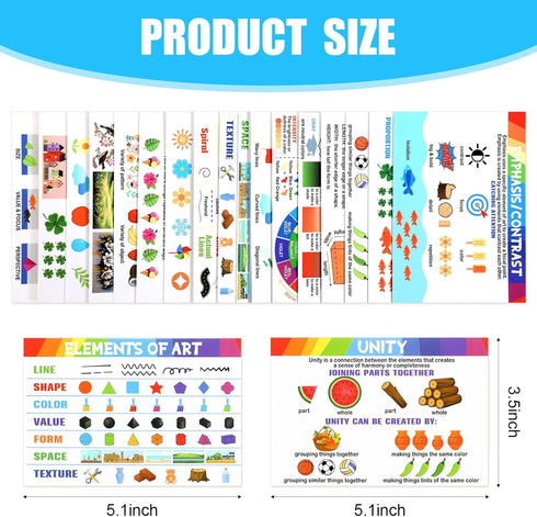25 Pcs Art Dice Game, 9 Art Inspiration Dice and 16 Education Cards for Creative Drawing and Painting Set