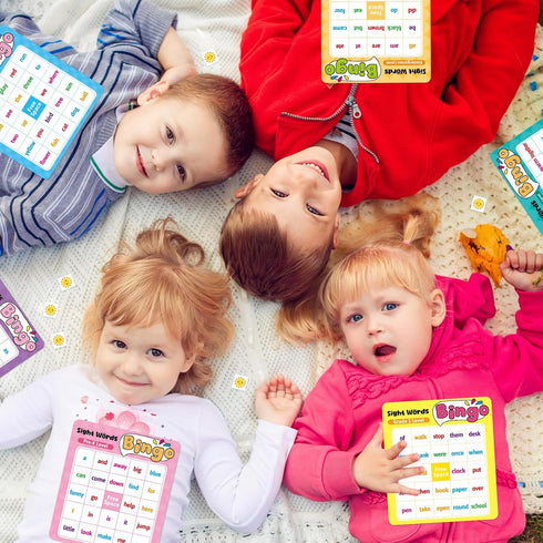 Set 3rd Fancy Land Sight Word Bingo Game Kids Adults Dolch's & Fry's Words Lists Bingo for Pre-k to Grade Educational