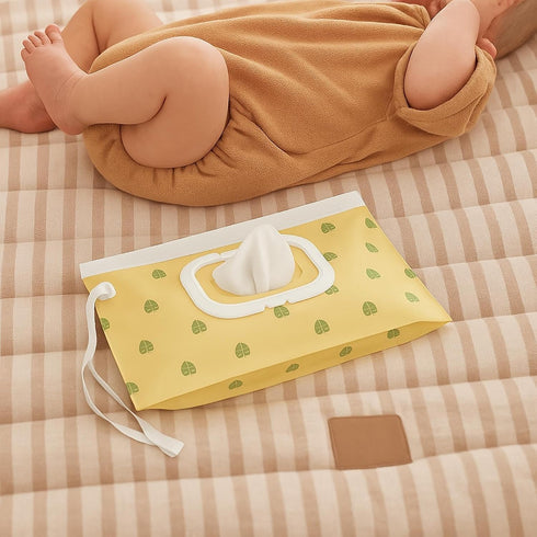fernfern 3-Pack Baby Wipe Dispenser, Portable Refillable Wipe Holder, Reusable Travel Wet Wipe Pouch, Waterproof