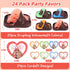 Jiribid 24 Pack 4 Valentines Day Gifts for Kids Classroom: Erupting Volcano Science Kit with Cards, Lava Colors, STEM