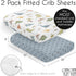 Set 2p Sweet Jojo Designs Watercolor Dinosaur Dino Boy Baby Fitted Crib Sheet Infant Newborn Nursery Toddler Bed Room