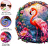 Wooden Puzzles for Adults, Flamingo Wooden Jigsaw Puzzles, Unique Animal Shape Wood Cut Puzzles for Puzzle Lovers