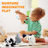 7'' Hopearl Hopping Rabbit Interactive Electronic Pet Plush Bunny Toy with Sounds and Movements Animated Walking Wiggle
