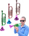 Metallic Trumpets (13 Inch) Plastic Noisemaker Music Toys for Kids Instruments Noise
