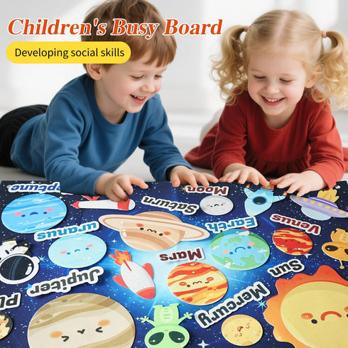 KAWITLO 33-Foot 3-8 Toddler Solar System Toy, Children's Space Felt Board, Suitable Birthday Gift for Boys and Girls