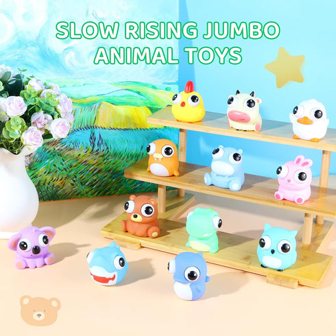 LiYiQ 12 4-8 PCS Squeeze Toys Eye Popping Squeeze Toy Fidget Toys Party Favors Back to School Gifts for Easter Basket