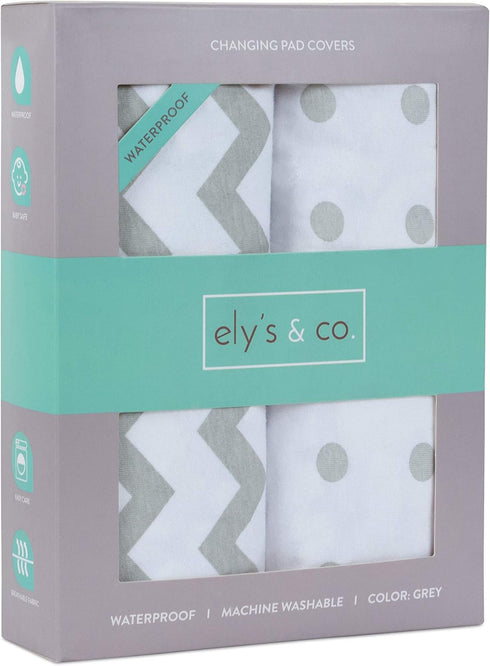 Waterproof Changing Pad Cover Sheets 2-Pack for Baby Boy or Baby Girl