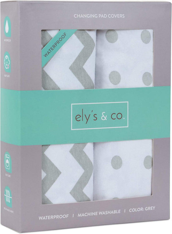 Waterproof Changing Pad Cover Sheets 2-Pack for Baby Boy or Baby Girl