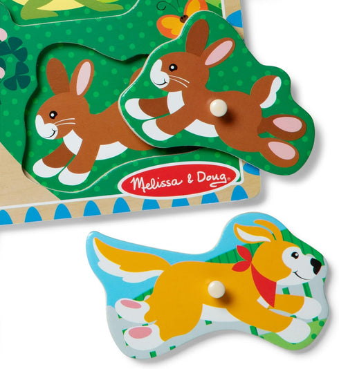 Melissa & Doug Pets Wooden Peg Puzzle, 8 pcs