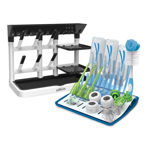 Dr. Brown's Baby Bottle Drying Tower, Stand-Up Drying Rack with Folding Baby