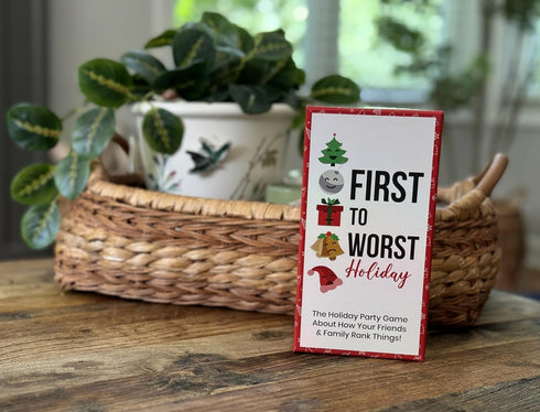 FIRST TO WORST Holiday Edition Party Game - A Festive Card Game About How Your Friends & Family Rank Things - Perfect