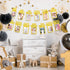 Whaline 1st Birthday Baby Photo Banner, Monthly Milestone Photograph Bunting Garland for First Birthday Celebration