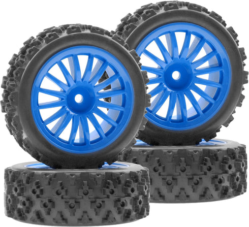 4Pack Vgoohobby 1/10 On Road Rubber Tires OD2.83in with Nylon Wheel Rims 12mm Hex for HSP HPI Redcat Tamiya Traxxas