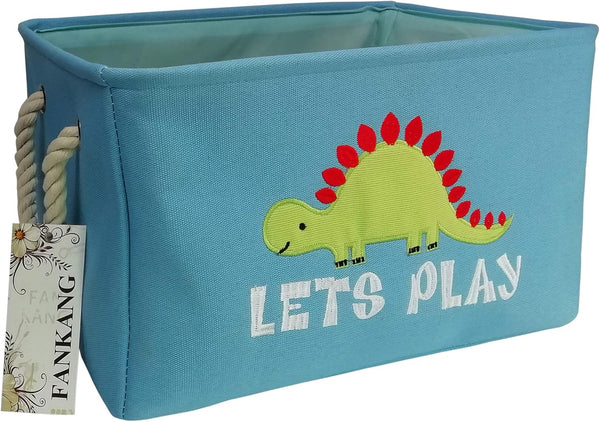 FANKANG Rectangular Laundry Basket - Nursery Storage Fabric Bin Hamper, Gift Baskets (Single Dinosaur)