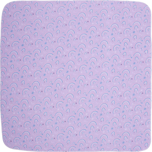 4 Pack Set EVERYDAY KIDS of Soft Receiving Baby Blanket for Girls; Purple Baby Swaddle Blankets with Butterfly