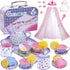 Tea Party Set for Little Girls,PRE-WORLD Princess Tea Time Toy with Food