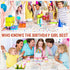 Fumete Birthday Party Games - 100 Pcs Who Knows The Birthday Girl Game with 20 Pencils, Girly Birthday Cards Set for