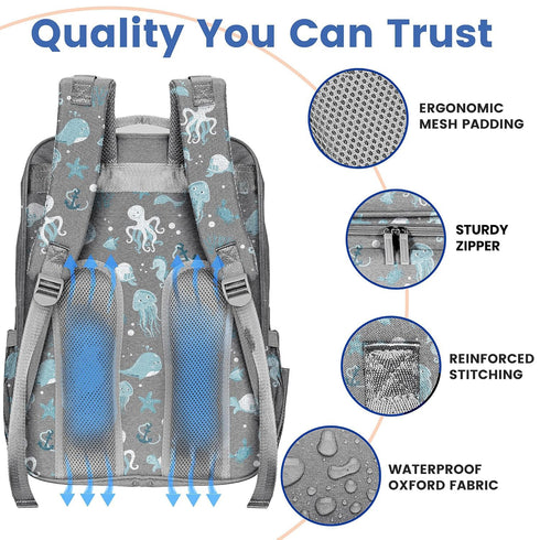 Backpack Backpack PILLANI Baby Diaper Bag - Diaper Bag w/Large Capacity - Baby Shower Gifts - Waterproof Travel Diaper