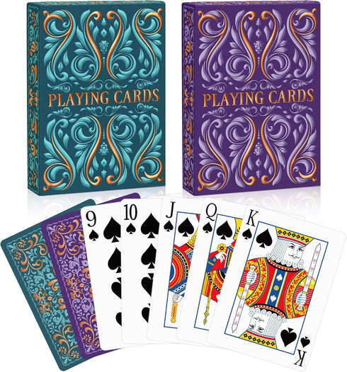 Wkchxd Playing Cards 2 Pack, Deck of Cards, Standard Playing Cards for Adult,