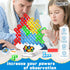 64PCS Stack Attack Game - Tetra Board Tower Games for Adults & Kids, 2 Players Balance Stacking Toy
