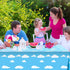 Tatuo Blue Sky White Clouds Birthday Party Supplies - Cartoon Tablecloth and Banner for Baby Kids Shower, 54 x 108 Inch